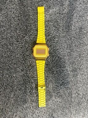 Casio Yellow Metal-Link Digital Watch